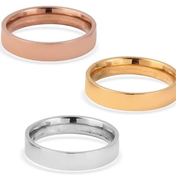 Set of 3 Band Rings - Picture 2 of 8